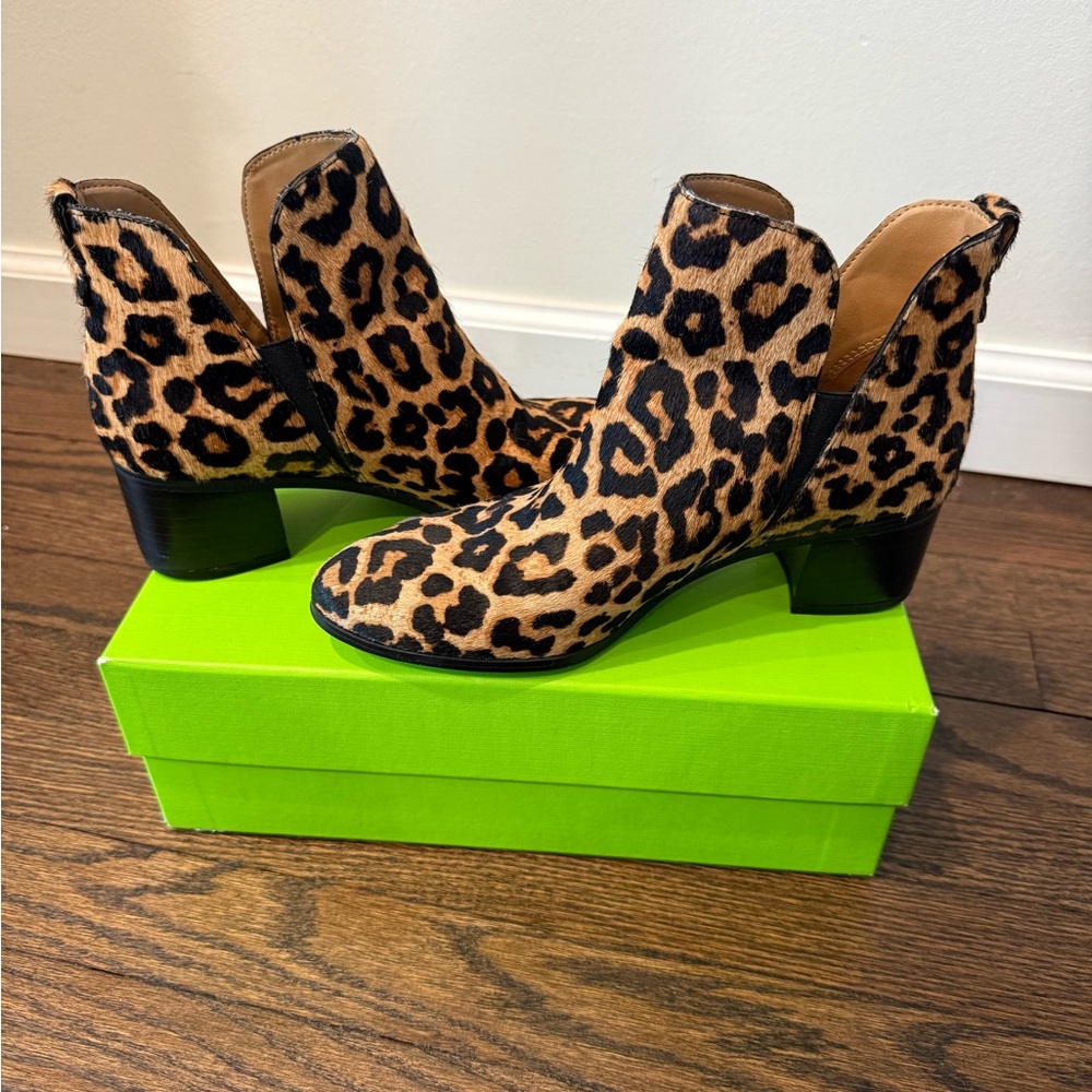 Leopard Print Ankle Boots